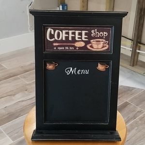 Coffe shop menu board